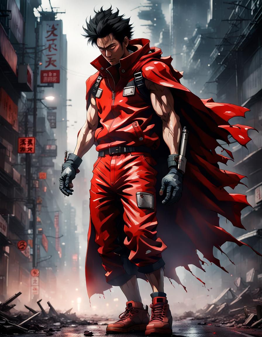 Tetsuo Shima in Destroyed Tokyo: Detailed Matte Painting