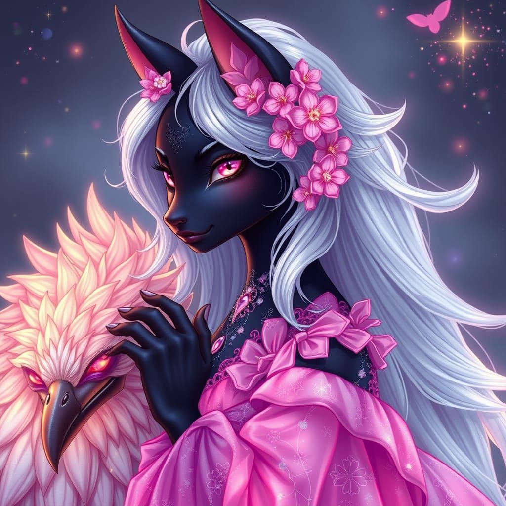 Regal Kitsune Princess with Griffin