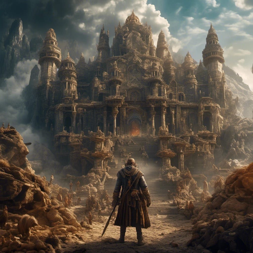 Hyperreal Kingdom Champion Portrait: Epic Digital Art