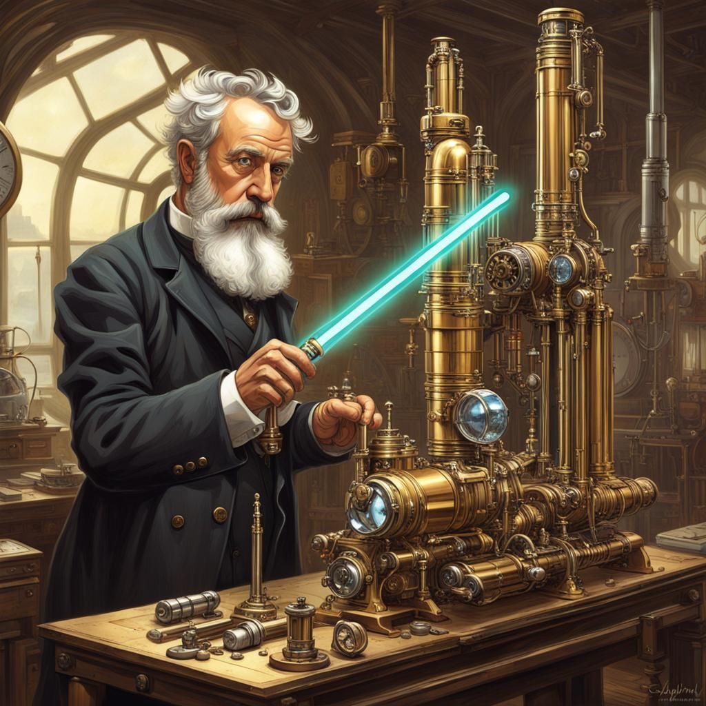 Steampunk Lightsaber: Jules Verne's Kyber Crystal Invention