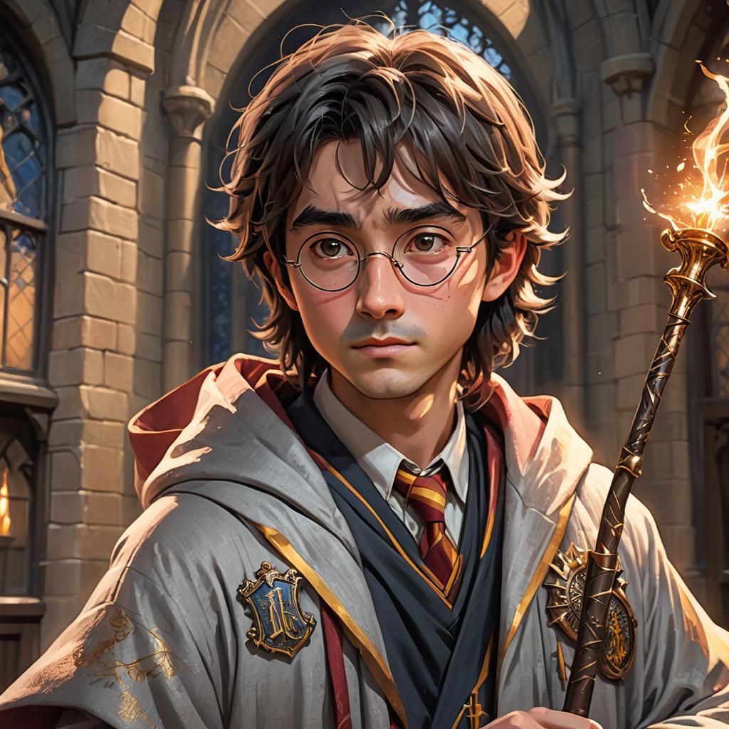 Harry Potter Portrait in Anime Style
