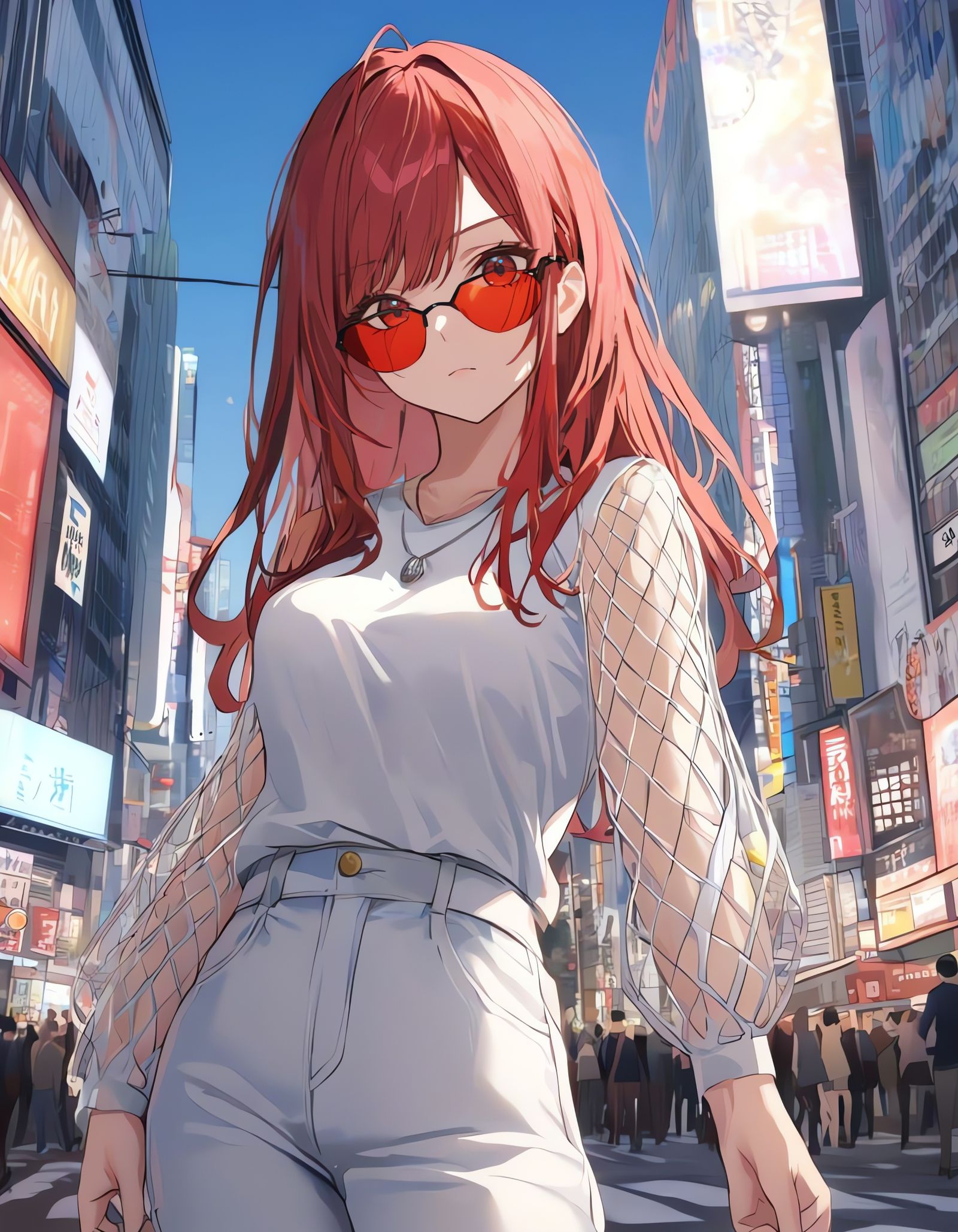 Mysterious Anime Cowgirl Stares Down the Crowd at Shibuya Sc...