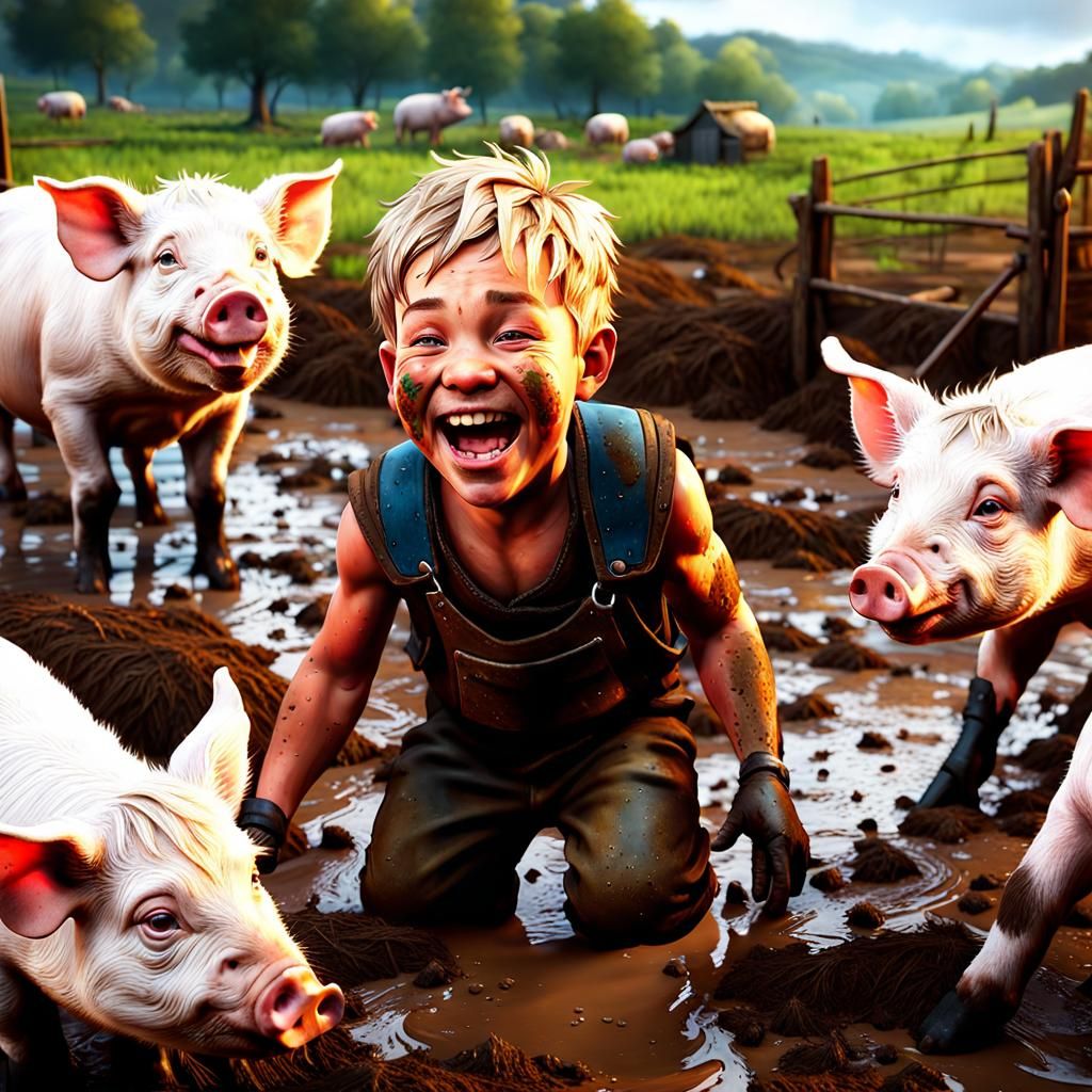 Next Generation Farmers: To be a farmer you have to be ready for anything, including sinking into mud!