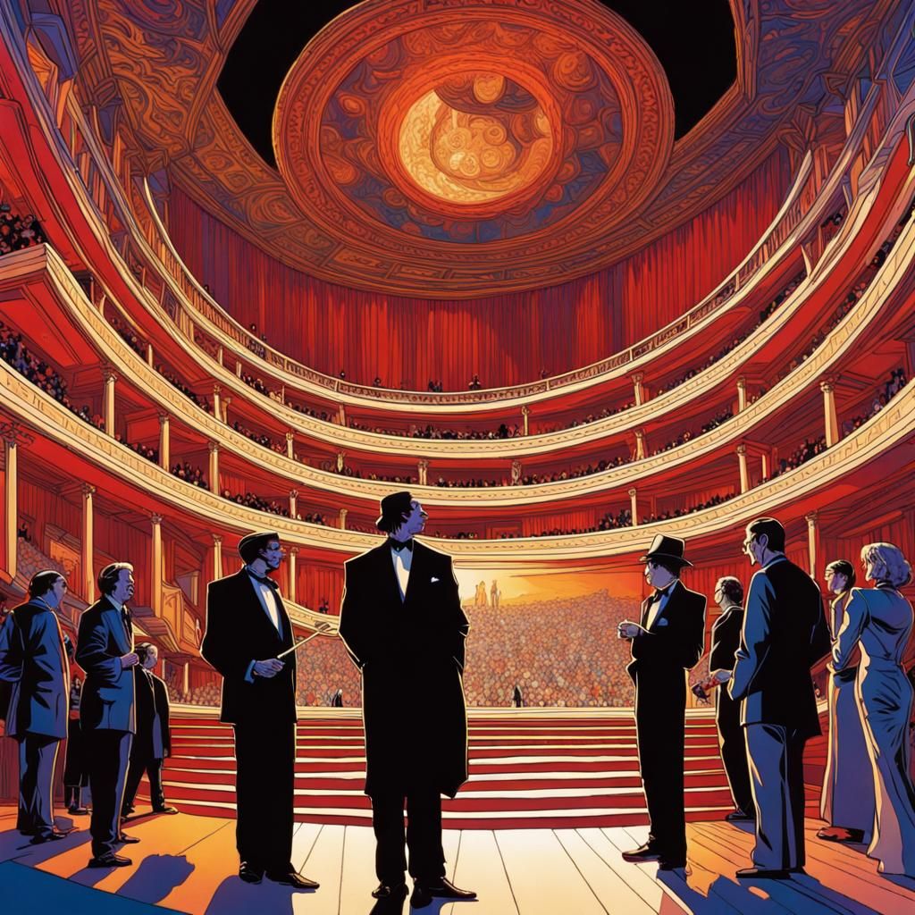 Night at the Opera in Comic Book Style