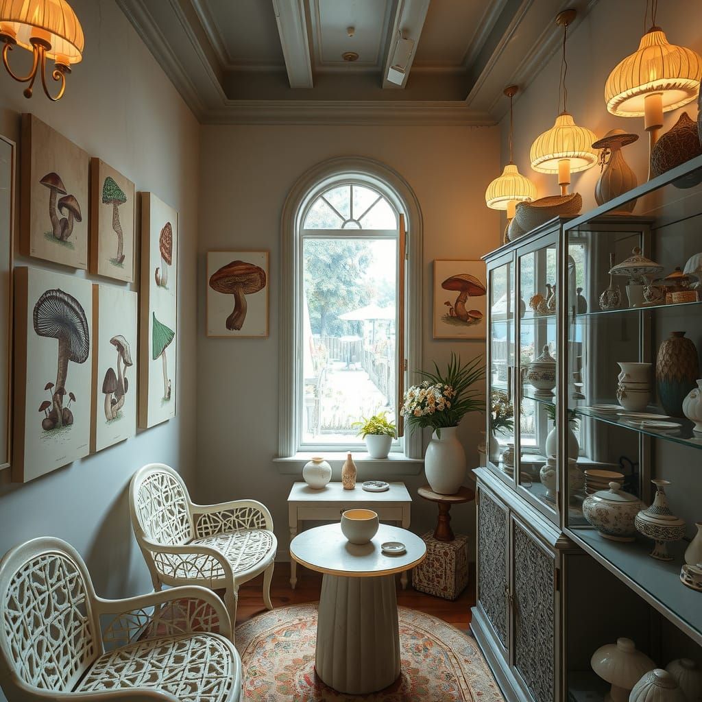 Enchanted Boutique Interior in Soft, Muted Colors
