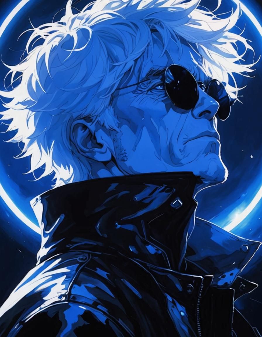 Shadowed Man in Vast Void Landscape