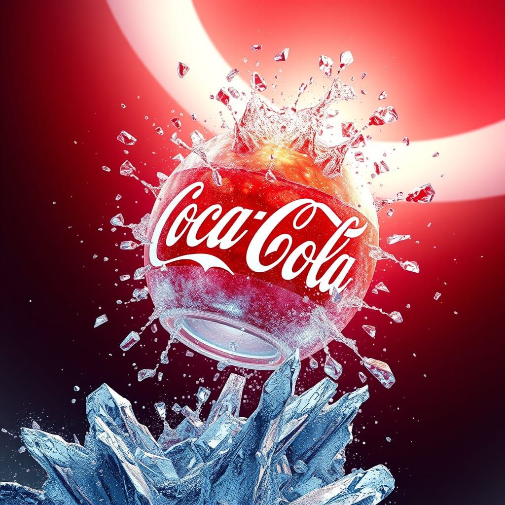 Soda Explosion in 3D Anime Style