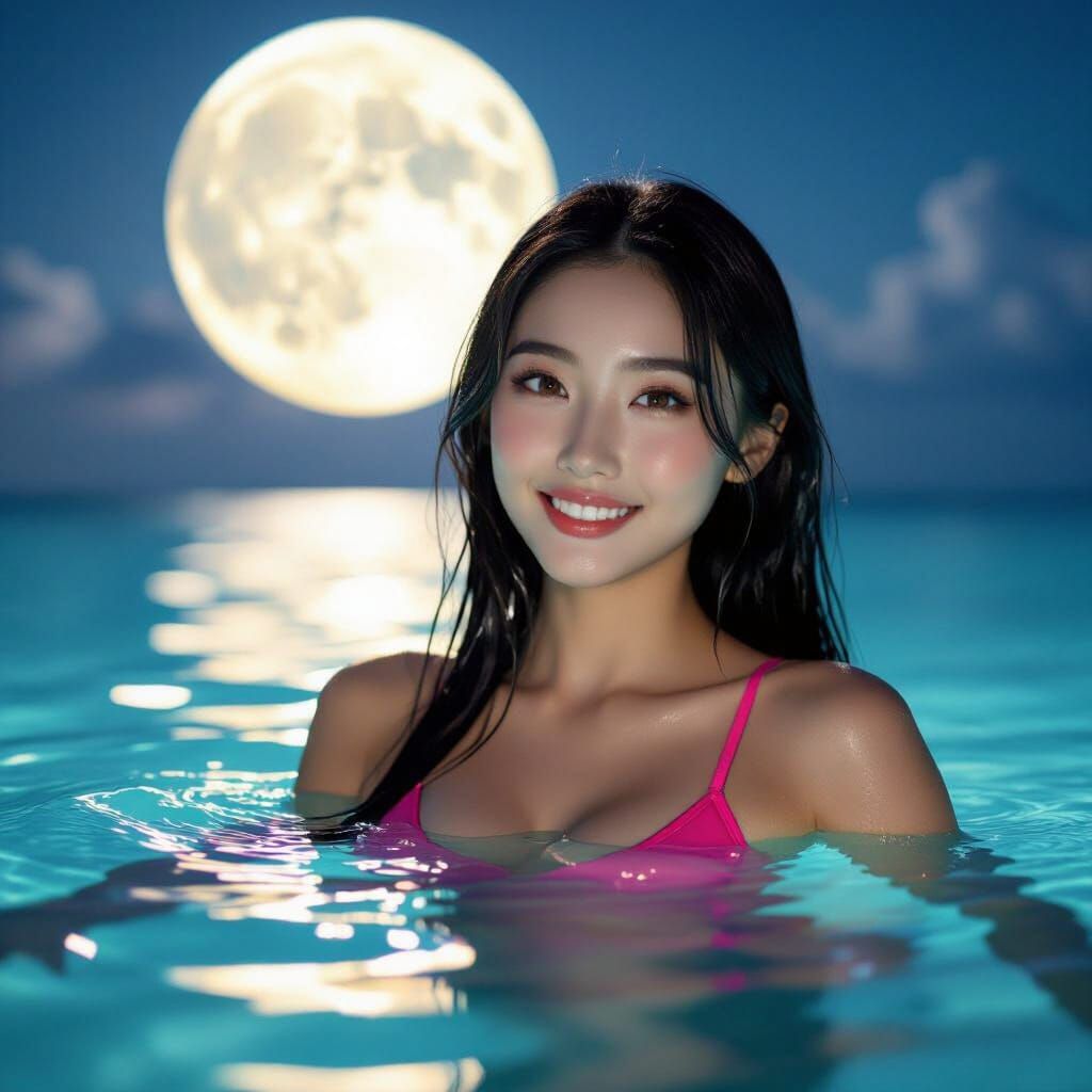 Blue lagoon swimming