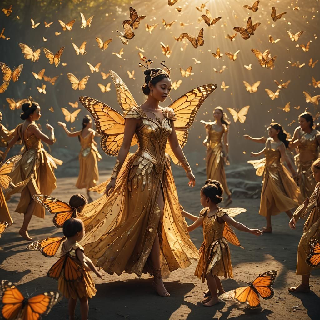 Immortals Dance on the Sun in Monarch Costumes