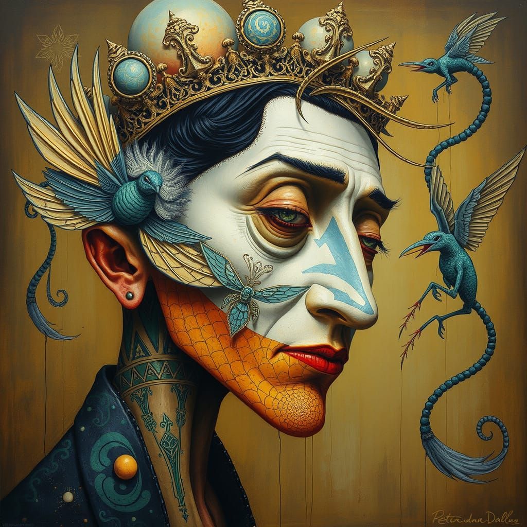 Dreamlike Horror Art with Fae and Salvador Dali Influences