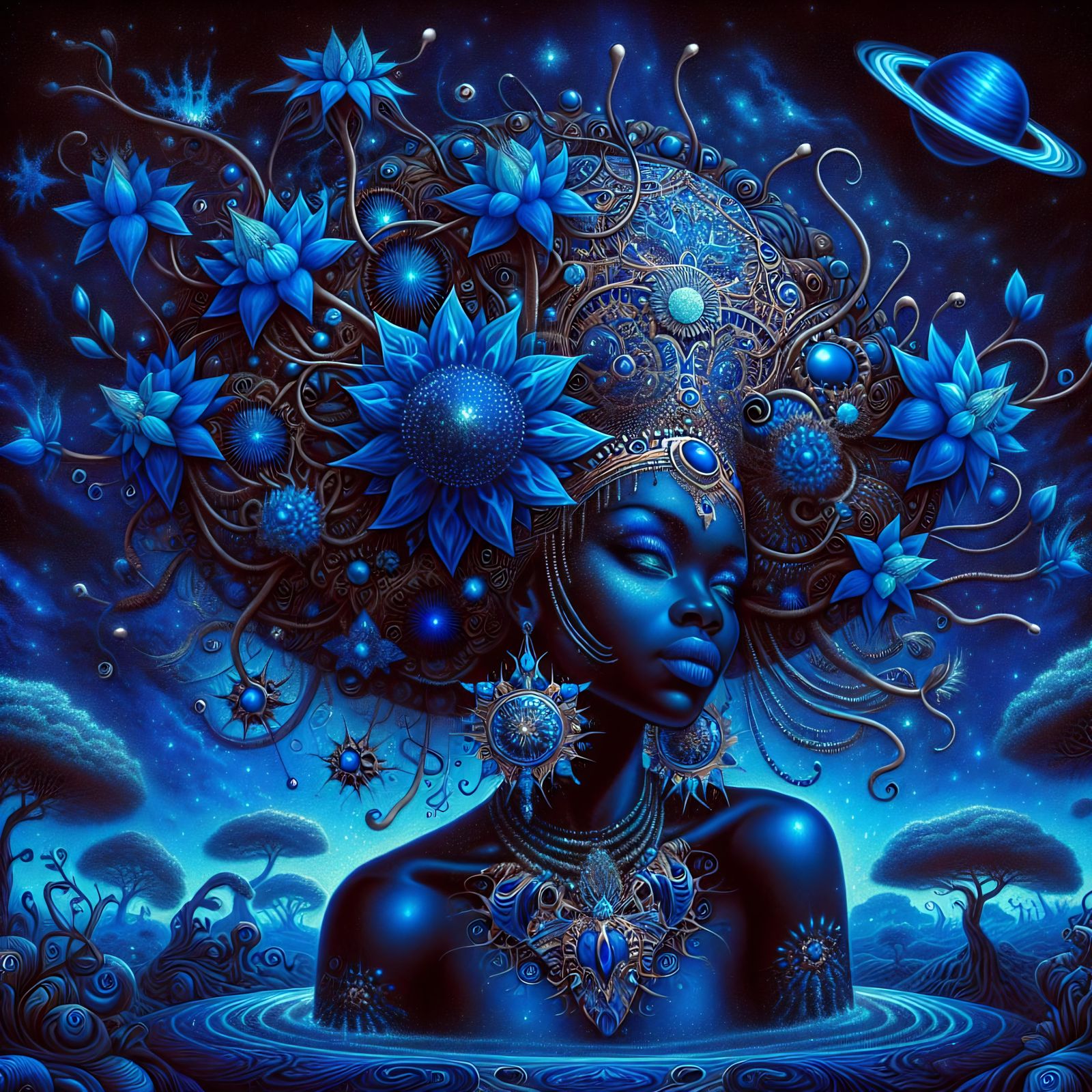 Blue African Goddess (3)