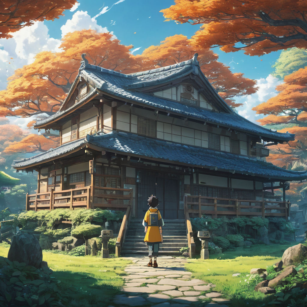 Demon Slayer Anime Art: Zenitsu & Friend in Shinkai Style