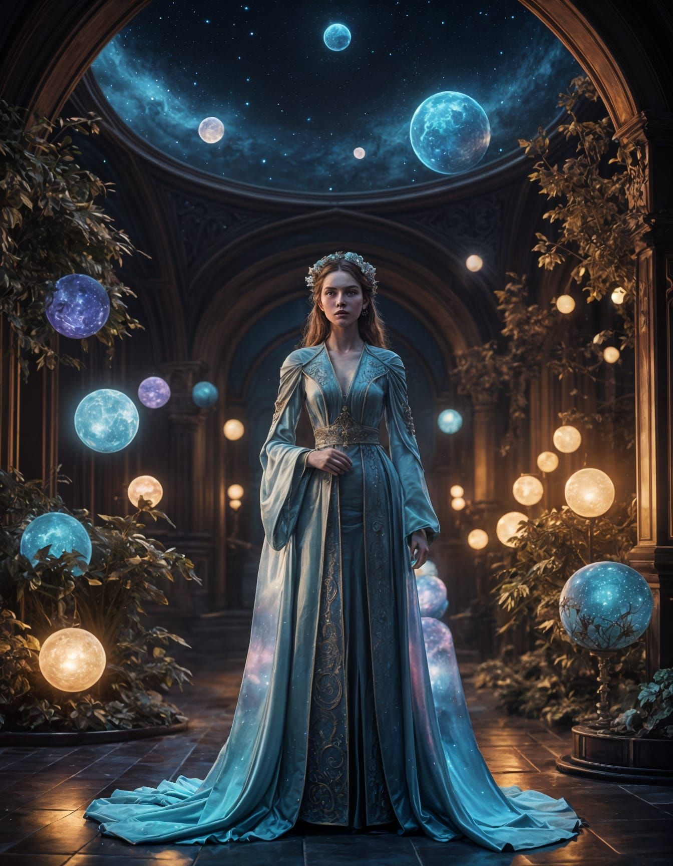 Ethereal Seamstress Weaving Starlight Gowns