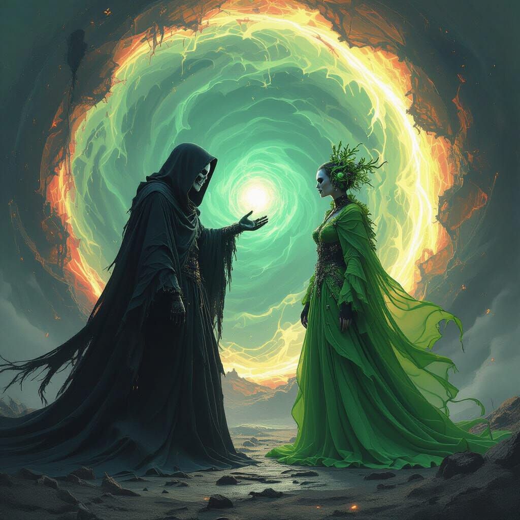 Epic Clash: Death vs. Life in Gritty Sci-Fi