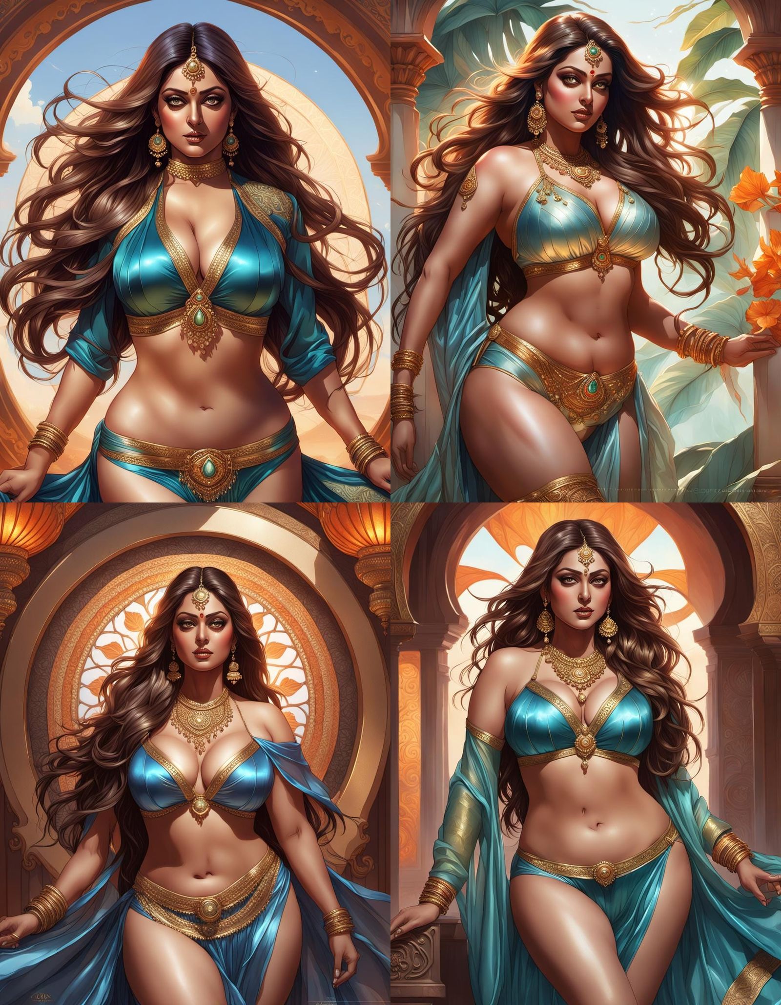 Fantasy Portrait of a Curvy Indian Woman