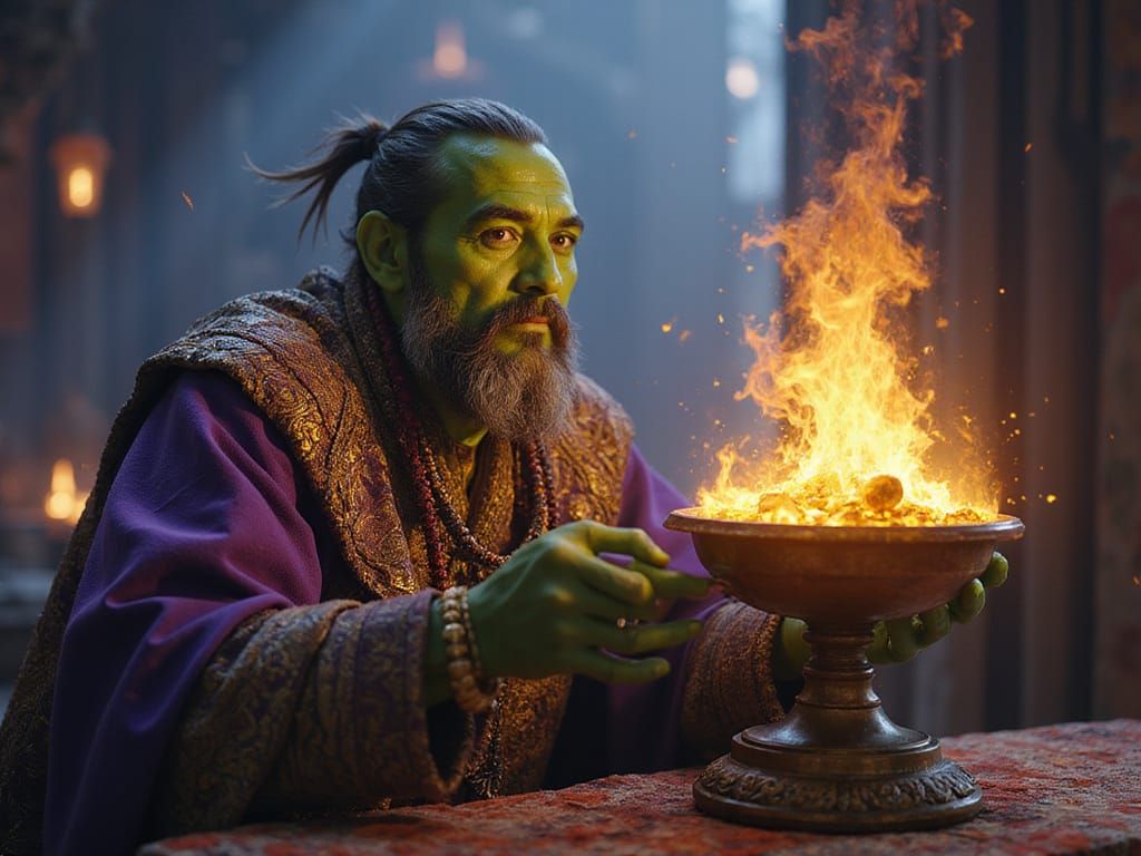 Ancient Djinn Revealed in Hyperrealistic Masterpiece