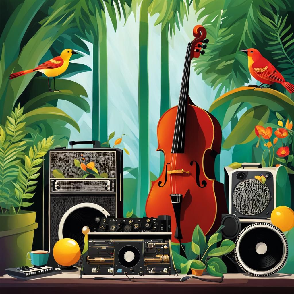 Spring Birthday Party with Musical Instruments