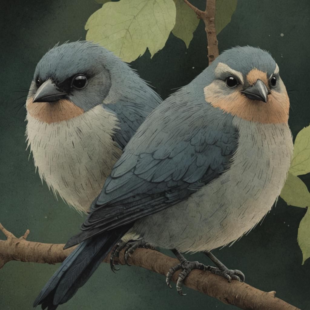 Whimsical Storybook Illustration of Forest Animals