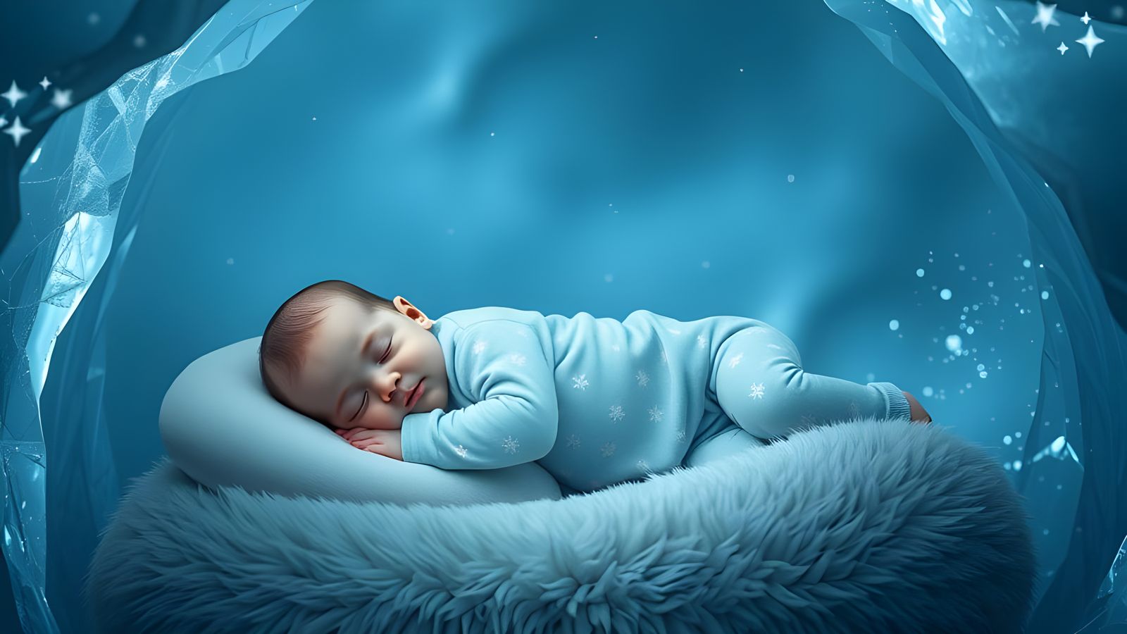 Tranquil Baby in Icy Wonderland