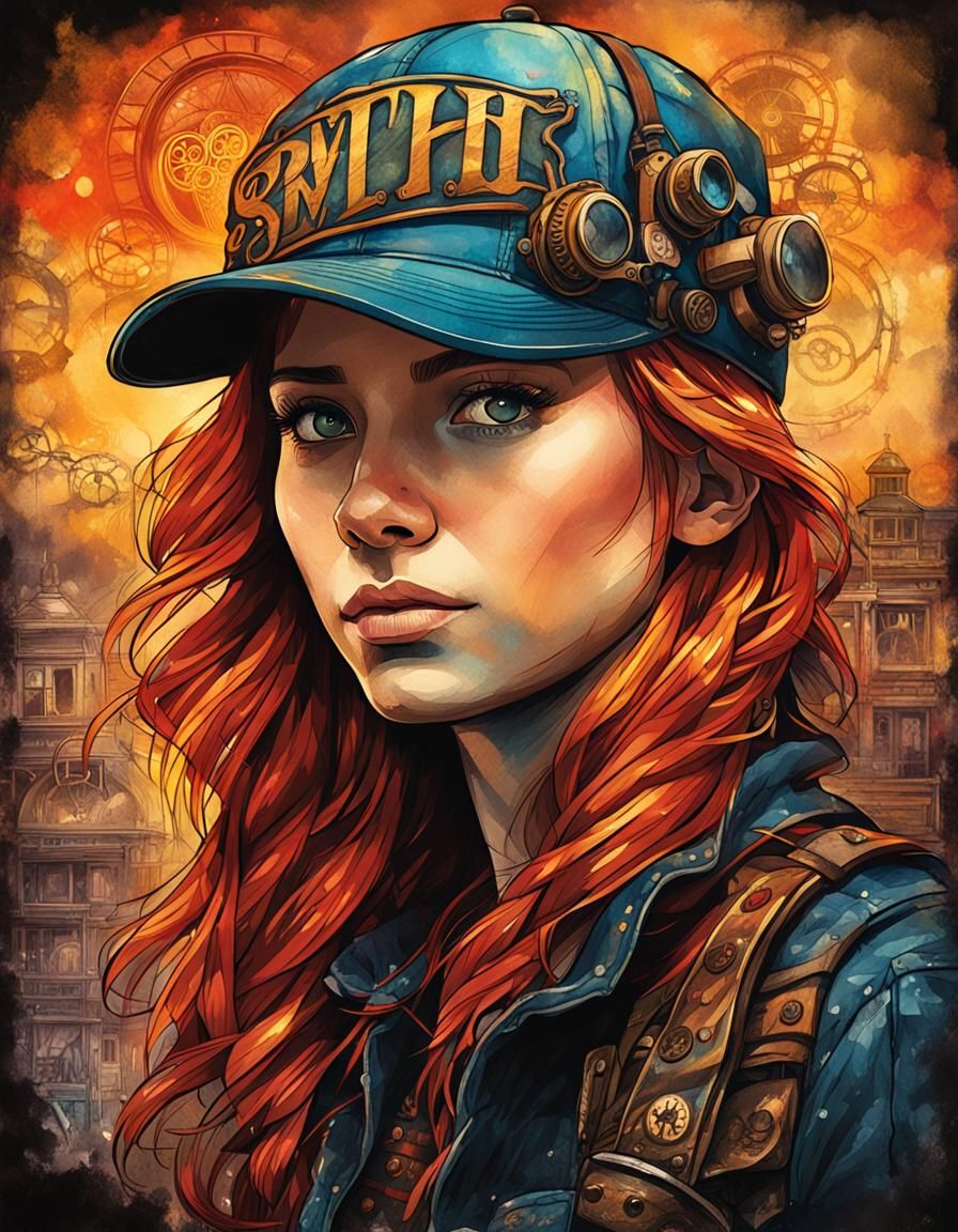 Sunset Shimmer Portrait with Steampunk Cap