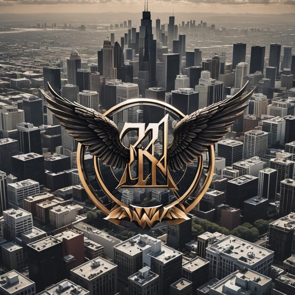 RMA Logo with LA Skyline and Angel Wings