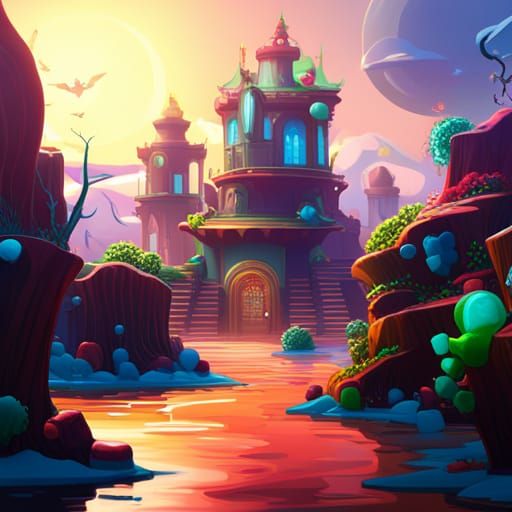 Gummy Bear in a Fantastical Candy World