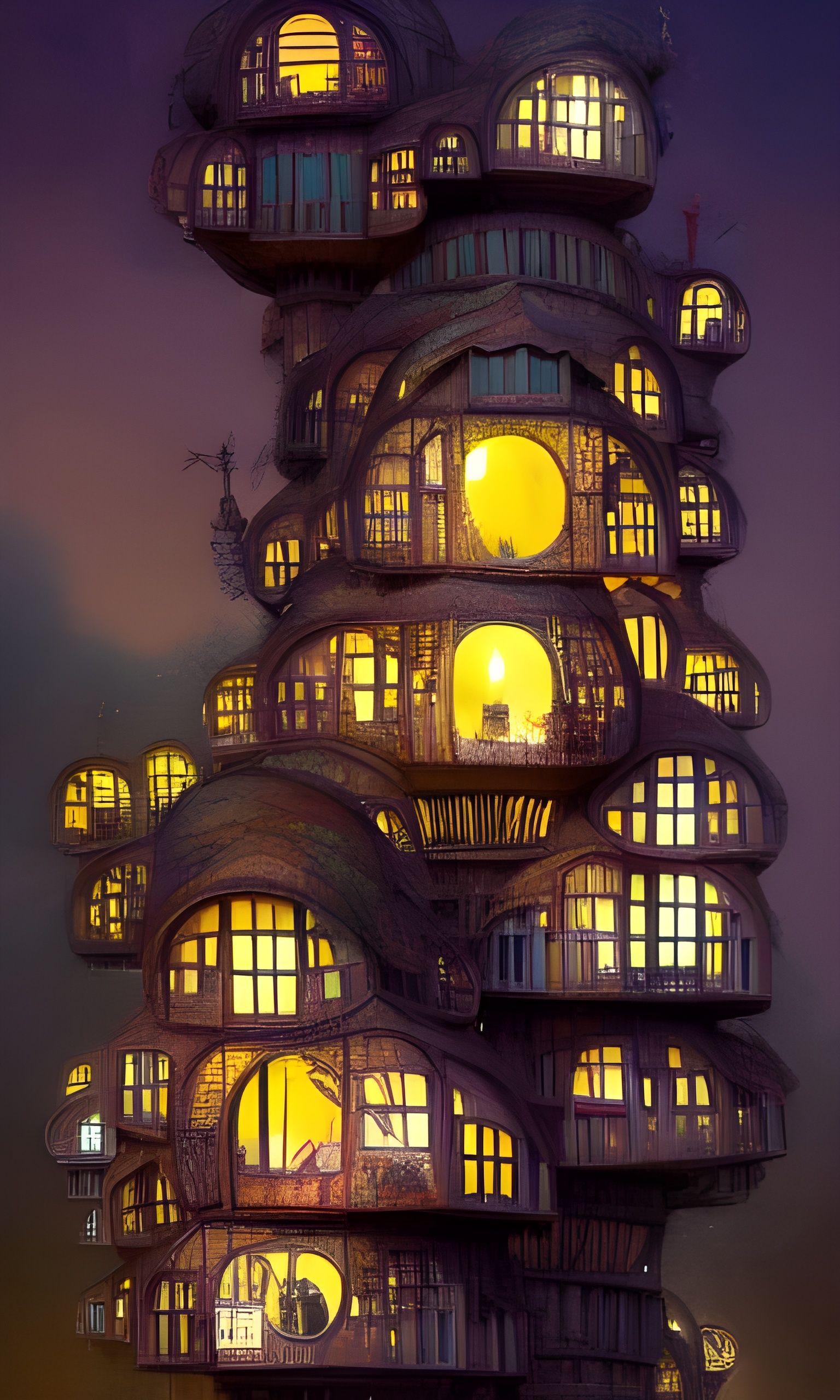 Magical Beehive Dwellings: Surreal Architectural Illustratio...
