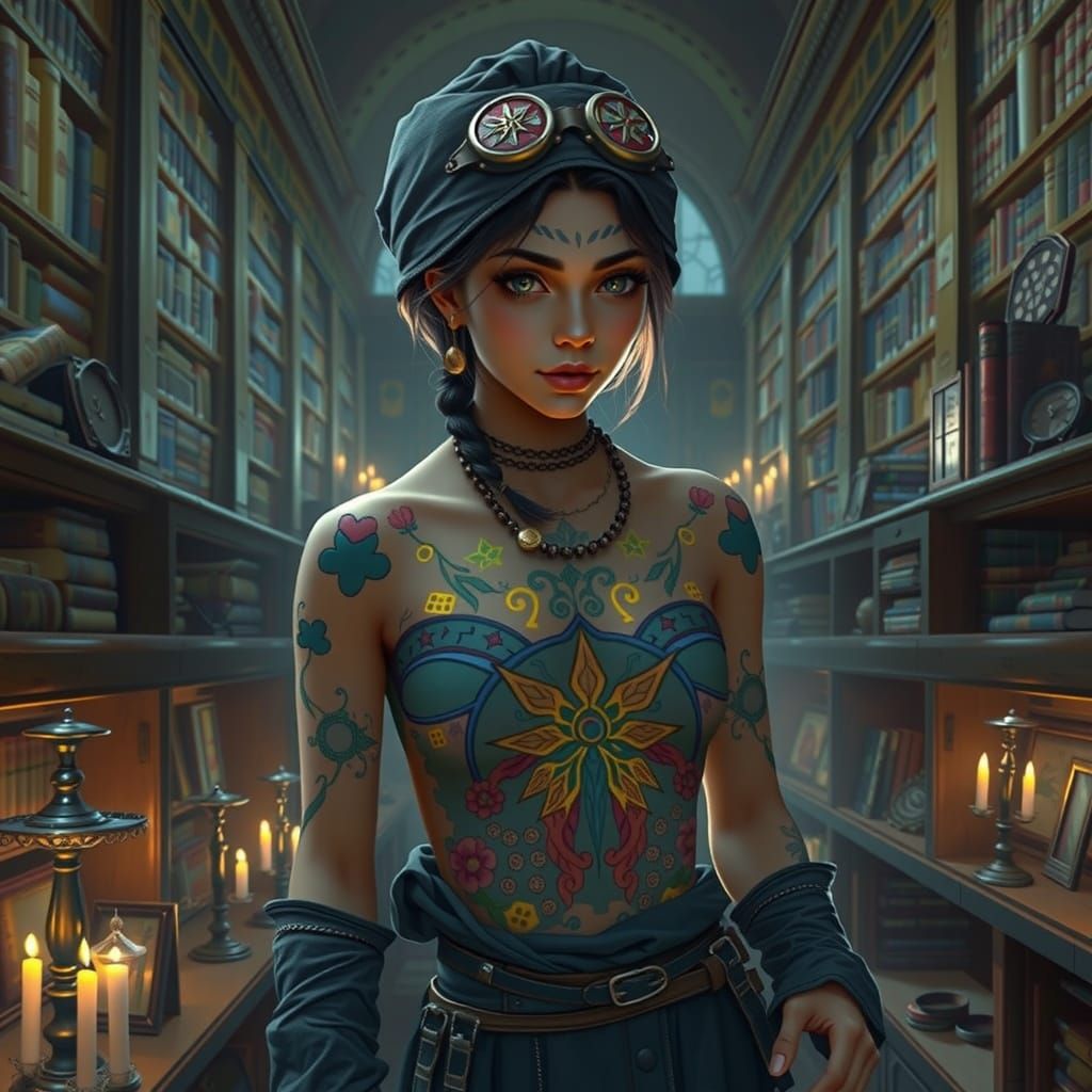 Ethereal Mystic in Ancient Tomes