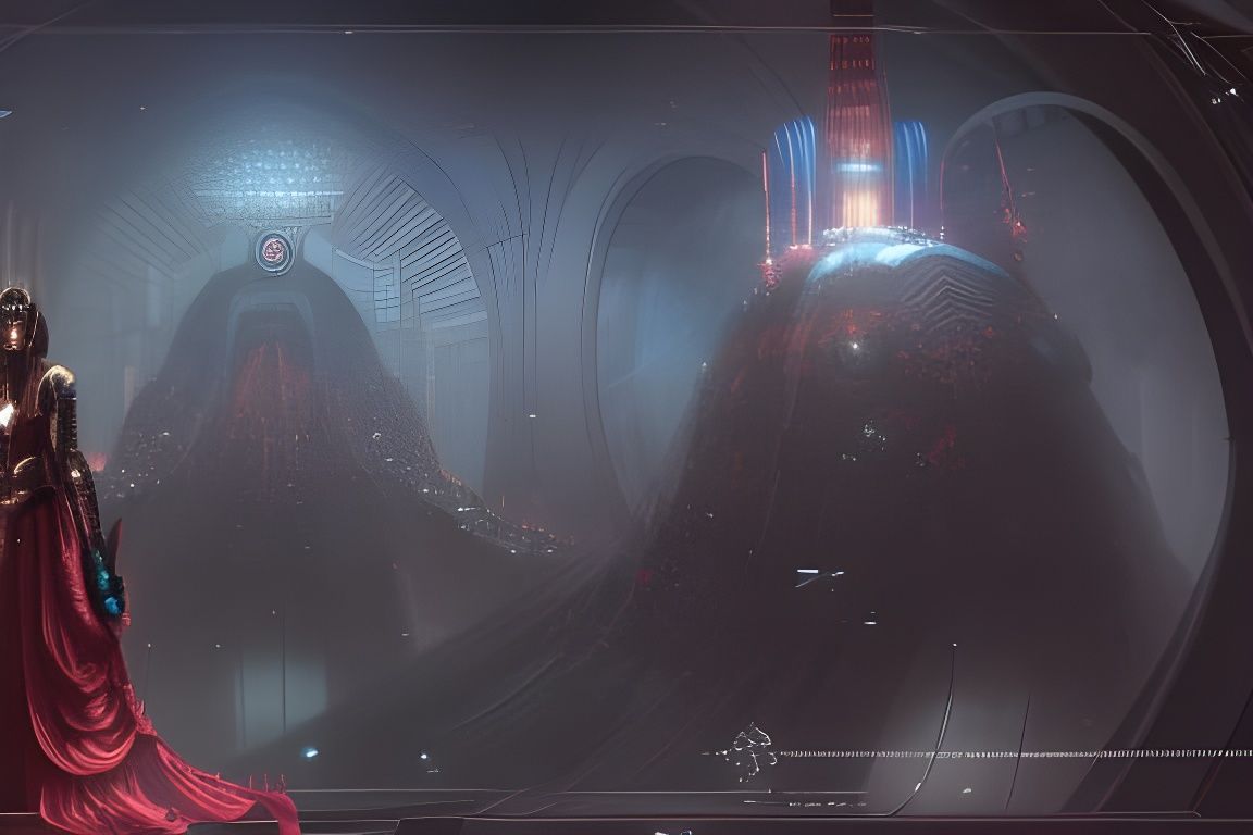 Futuristic Royal Engineering Architecture in Detailed Matte ...