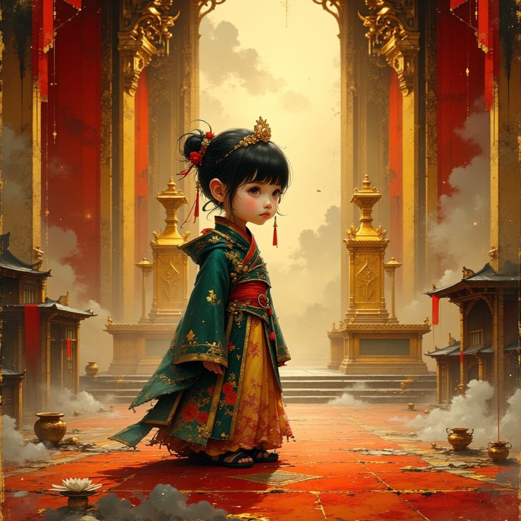 Chibi Robin Empress in Opulent Palace