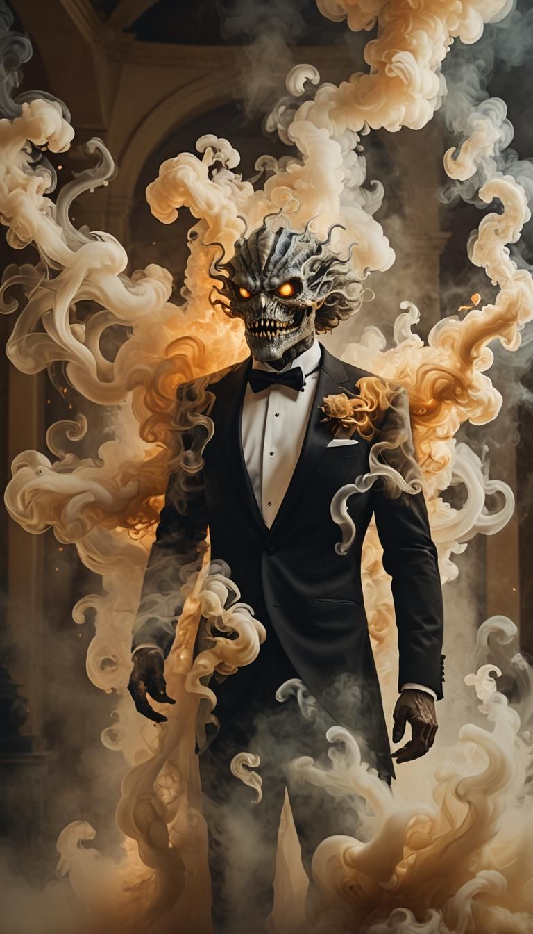 Romantic Smoke Monster in Dreamlike Surrealism