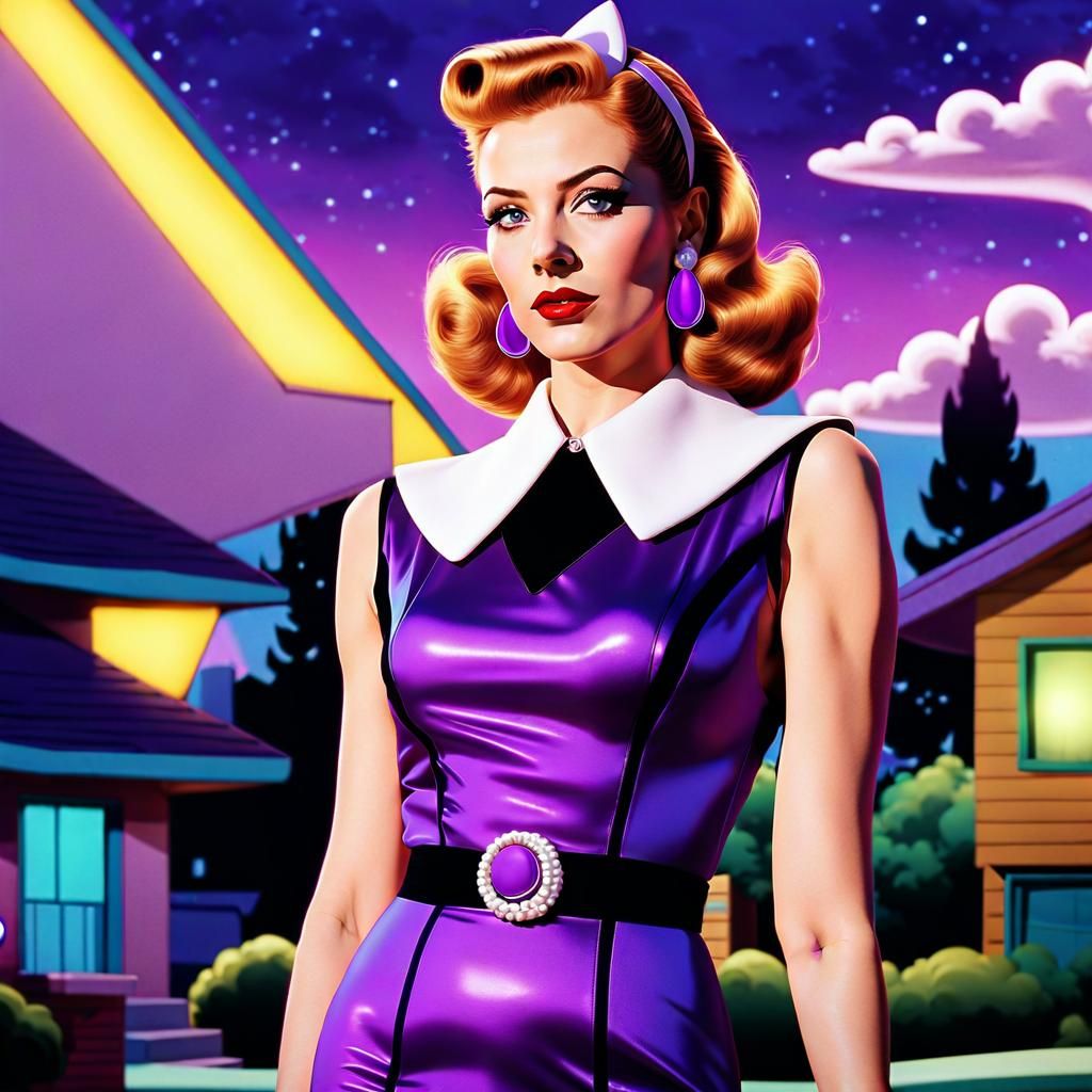 Jane Jetson in Retro-Futuristic Whimsy