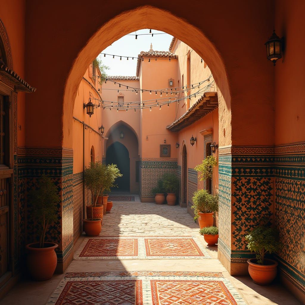 Moroccan Artisanal Crafts with Intricate Patterns