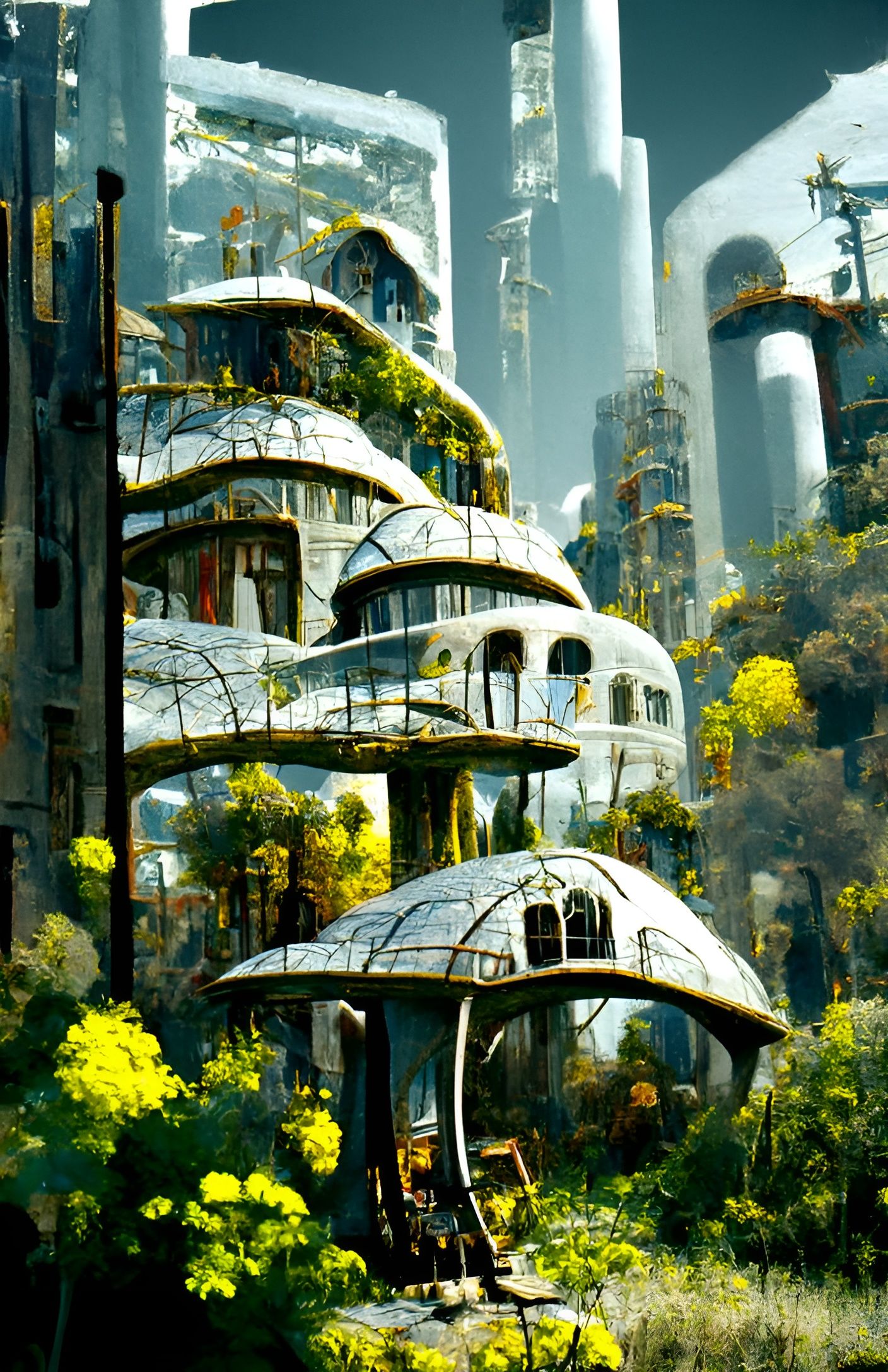 Solarpunk Utopia: Futuristic Architecture in Harmony with Na...