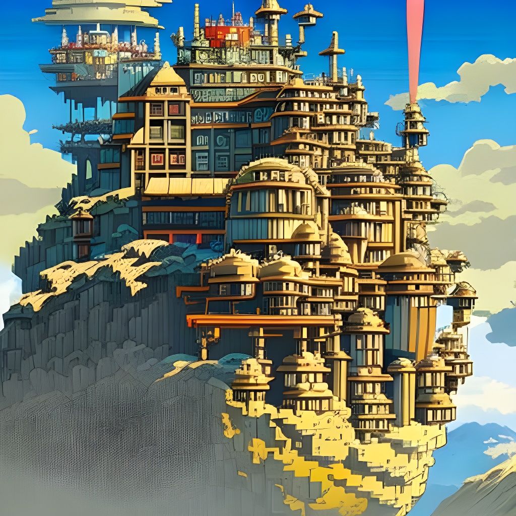 Howl's Moving Castle in Pixel Art Style