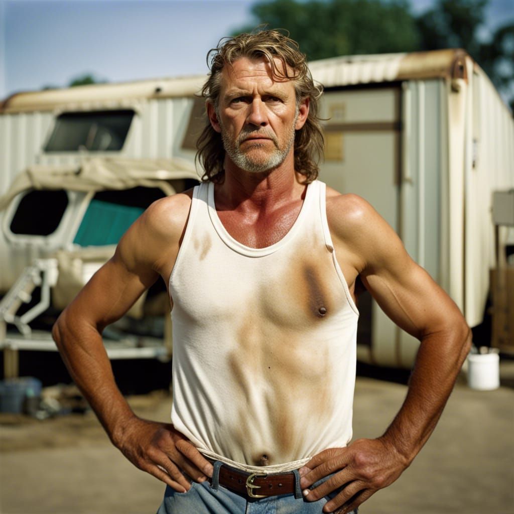 Redneck Portrait in Trailer Park, Professional Photography