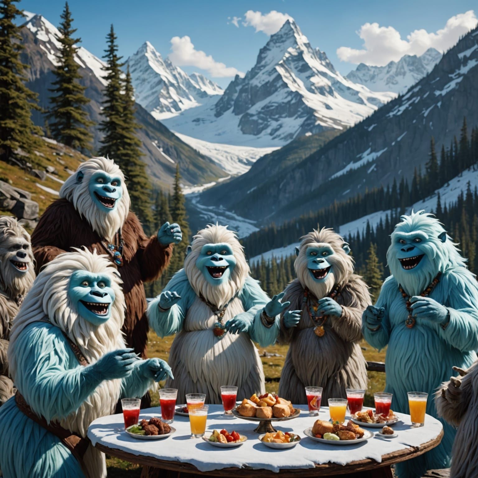 Yetis Throw a Mountain Dance Party