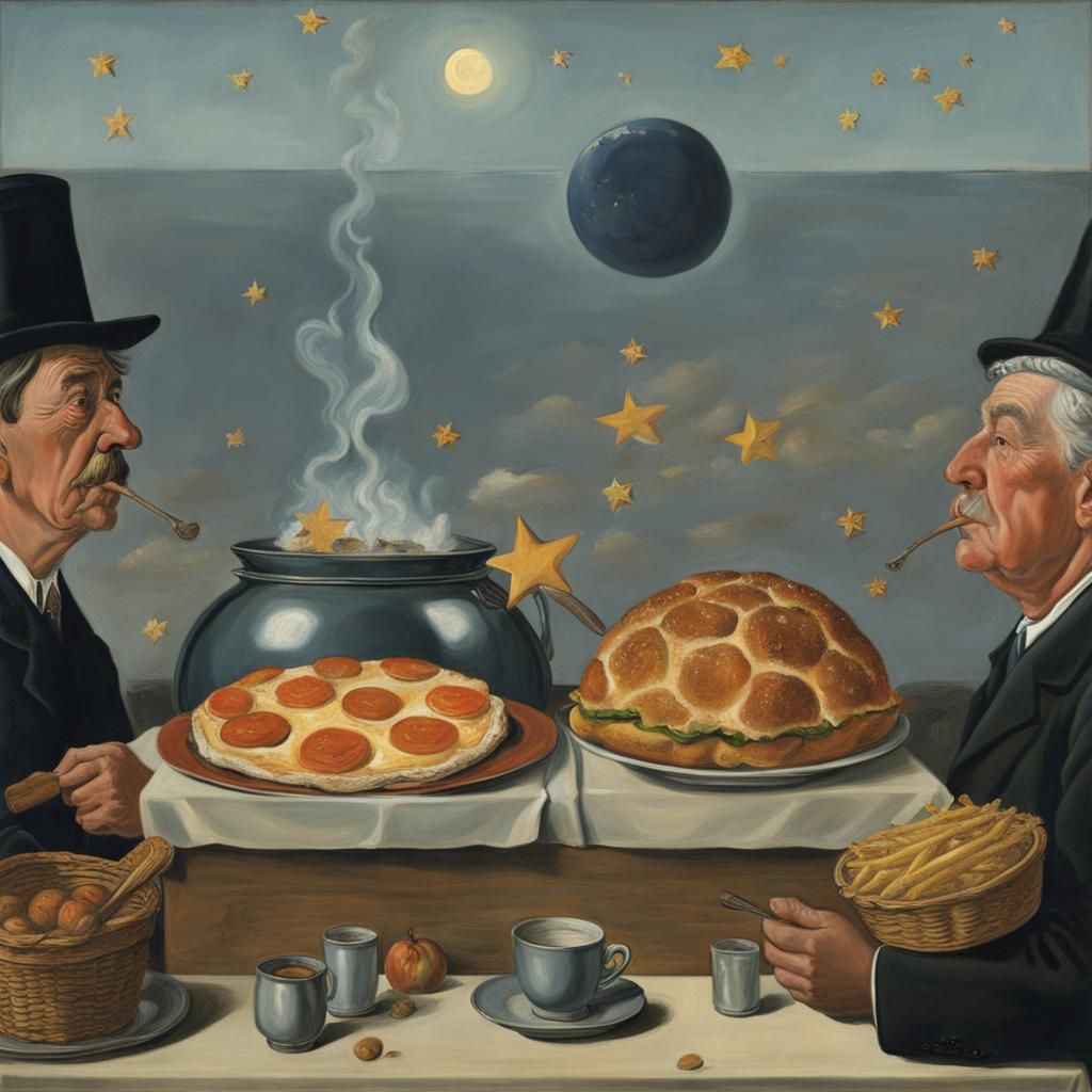 Stars Hiding in Food World: Baroque Surrealism