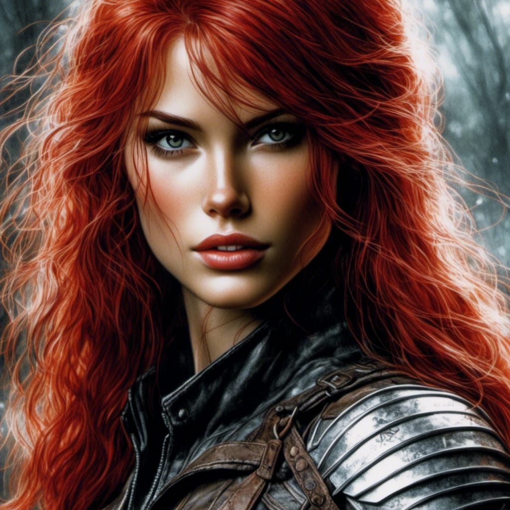 Hyperrealistic X-Men Rogue Portrait in Comic Style