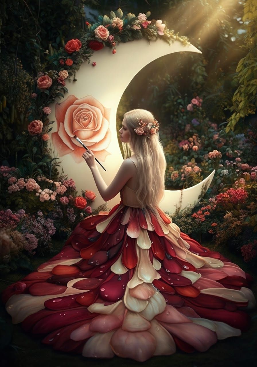 Dreamlike Goddess of the Floral Realm