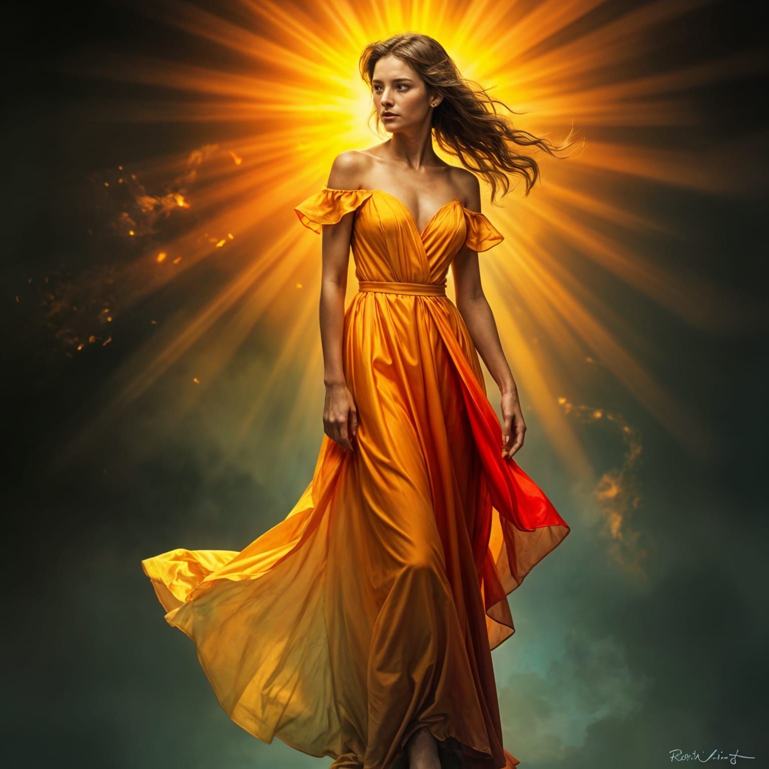 She looks Radiant in that Dress