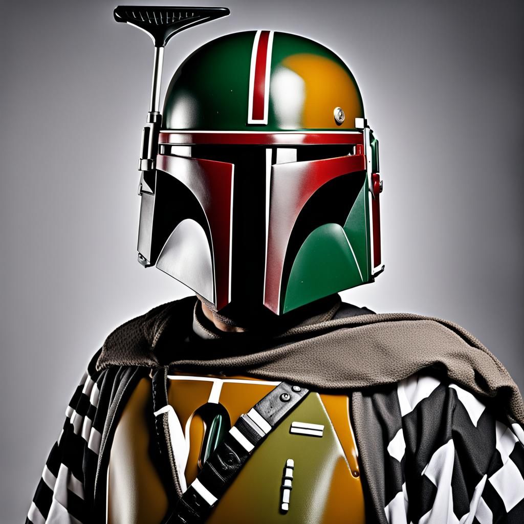Boba Fett as Football Referee: Professional Portrait