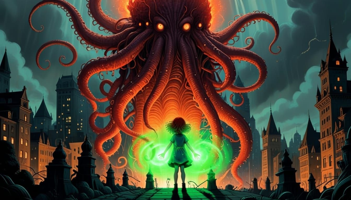 Girl With Magical Hands Faces Tentacled Monster in Fantasy C...