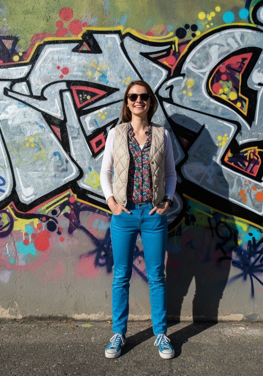 Czech Woman Smiling near Mountain Lake
