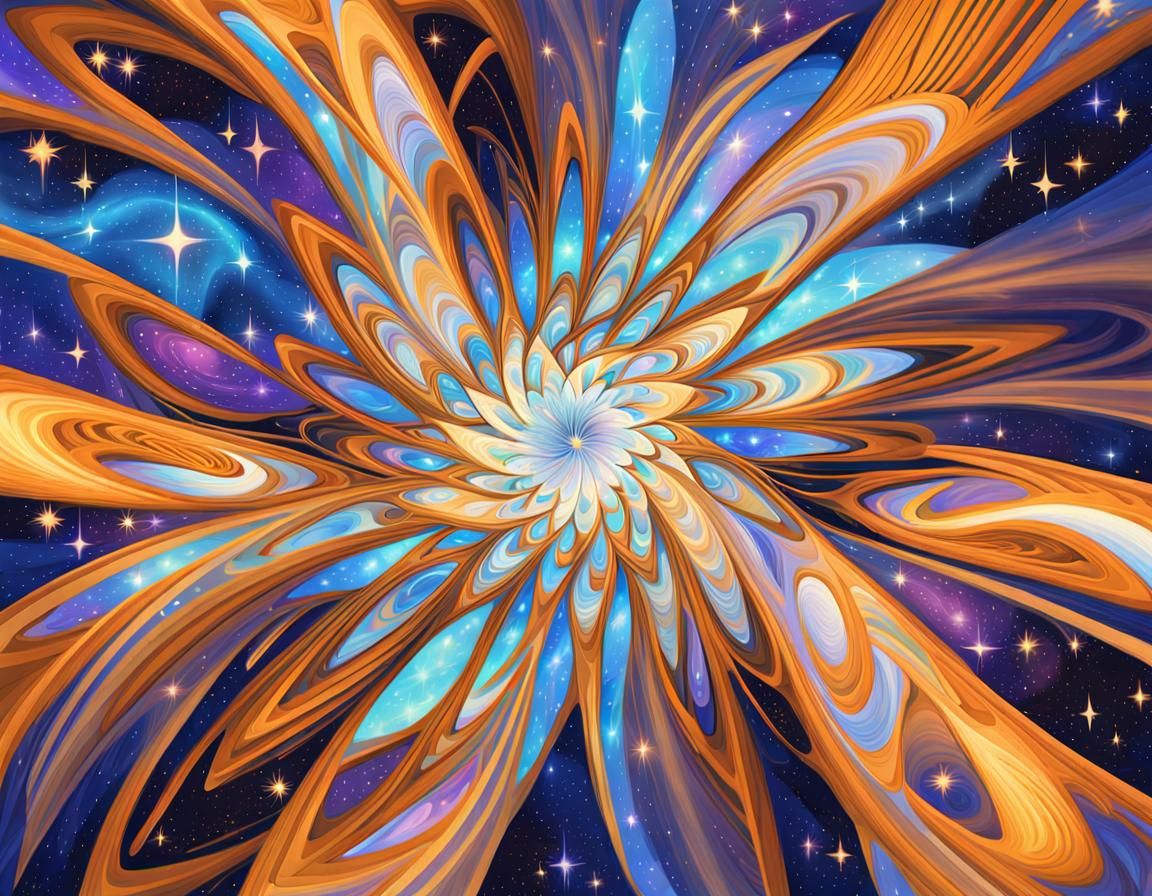 Swirling Galactic Starry Creation in Pastel Colors