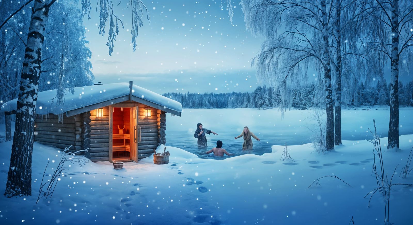 Nordic Winter Ritual in Hyperrealistic Detail