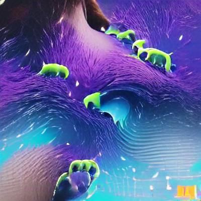 Grotesque Monster with Bumps and Sharp Teeth