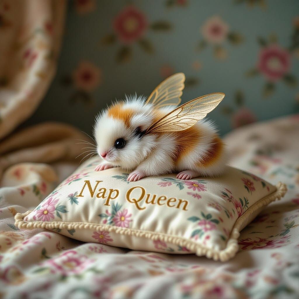 Dreamy Bumblebee Nap Queen in Dollhouse