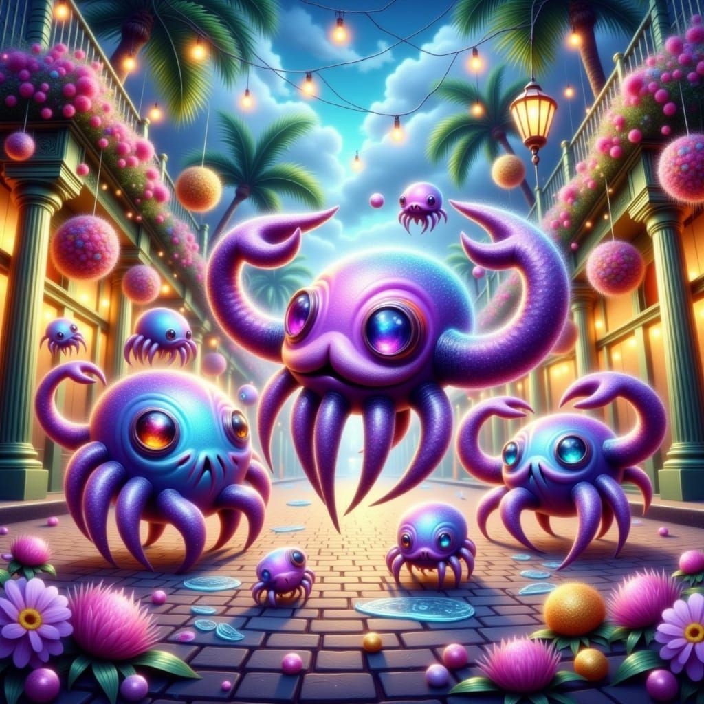 Whimsical Spider-Octopi Play in New Orleans