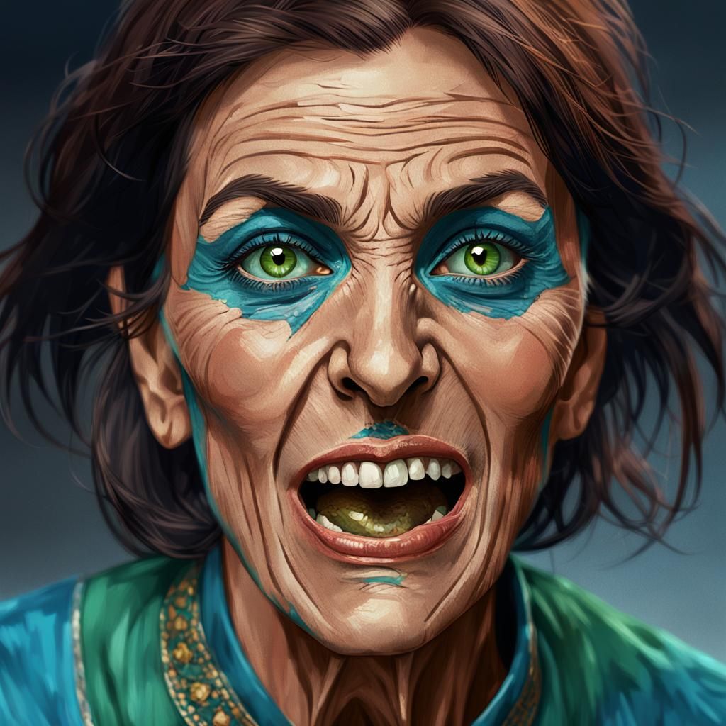 Fantasy Portrait of a German-Middle Eastern Woman